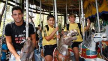 Adán, en las atracciones.