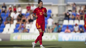 Jenni Hermoso, durante un partido de clasificación para el Mundial de Francia 2019.