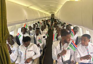 Aterrizaje de emergencia de la Selección de Gambia