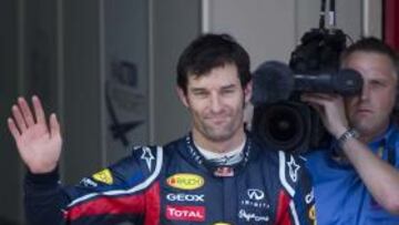 <b>EUFÓRICO. </b>Webber logró su primera pole de la temporada.