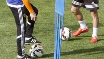 APRIETA, Gayà, ayer con el recuperador.