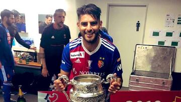 Carlos Zambrano, campeón de la Copa Suiza con el Basilea