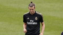 Gareth Bale, en un entrenamiento del Real Madrid en Montreal.