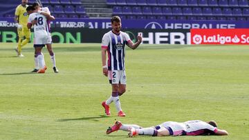 Valladolid. 06/03/2021. PHOTOGENIC/Pablo Requejo. F&uacute;tbol, Estadio Jos&eacute; Zorrilla, partido de La Liga Santander temporada 2020/2021 entre el Real Valladolid y el Getafe. FEDE Y LUIS PEREZ
 