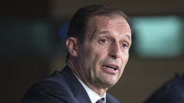 Max Allegri, durante una conferencia de prensa con la Juventus.