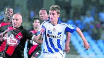 <b>REVELACIÓN. </b>Griezmann, en el partido contra el Rayo.