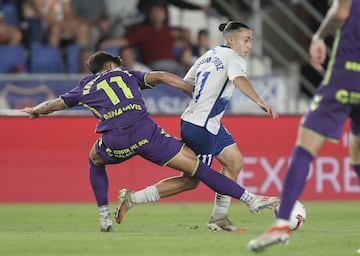 Kevin Medina es uno de los cinco goleadores del Málaga esta temporada.