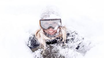 Anna Gasser en las nevadas de récord en Austria.