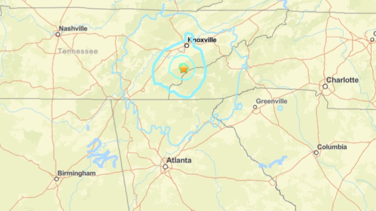 Earthquake knoxville tn today Earthquake knoxville tn today