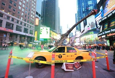 Warlords of Draenor destroza un taxi en Nueva York