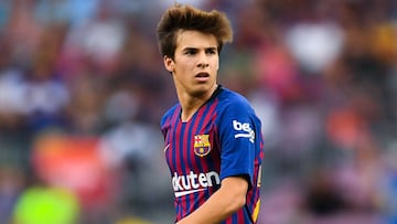 Riqui Puig, canterando del Barcelona, durante el Trofeo Joan Gamper 2018.