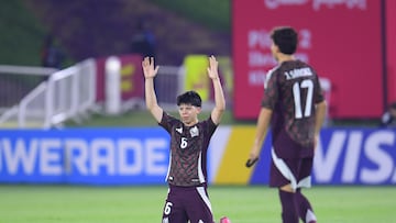 Kenneth Martinez of Mexico during the FIFA Under-17 World Cup match between Mexico (Mexican National Team ) vs Cote D Ivoire as part of group F at Aspire Zone Academy - Pitch 2 on November 07, 2025 in Doha, Qatar.