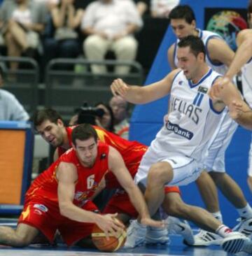 Final del Mundial de Japón en 2006. Partido España-Grecia.
Felipe Reyes.  