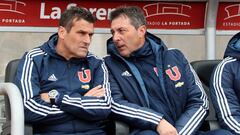 Segunda fase ida Campeonato Copa Chile MTS 2018, el Dt de U de Chile Frank Kudelka(d), durante el partido jugado en el estadio La Portada. 