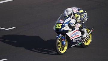 Fenati durante la carrera del GP de San Marino 2020.