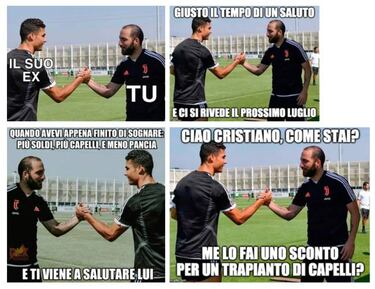 El primer entrenamiento de Cristiano con la Juve se hace viral y todo por Higua¨ªn