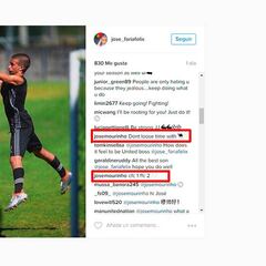 Mourinho se pica con los 'haters' de su hijo en Instagram