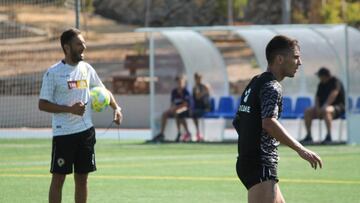 Lluis Planagumà en la previa del encuentro ante el Villarreal B.