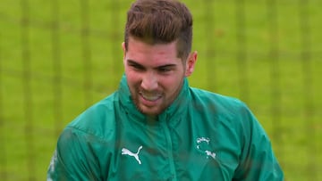 Luca Zidane, entrenamiento del Racing.