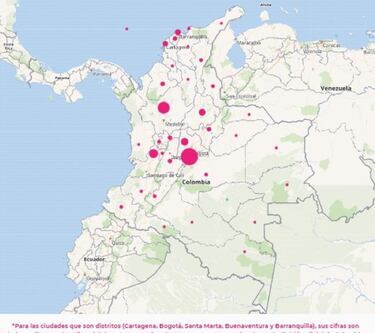 Mapa de casos y muertes por coronavirus por departamentos en Colombia: hoy, 14 de agosto