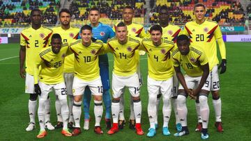 La Selecci&oacute;n Colombia en el juego amistoso ante Corea del Sur