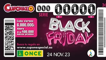 Cuponazo Black Friday de la ONCE 2023: comprobar resultados del sorteo de hoy, viernes 24 de noviembre