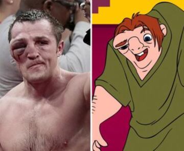 Tras acabar su combate, este boxeador se quedó como Quasimodo