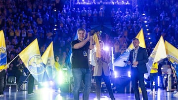 Julen Aguinagalde en el homenaje en Polonia..