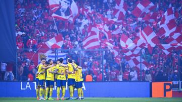 Players of America during the Quarter final second leg match between Toluca And America as part of the Liga BBVA MX, Torneo Apertura 2024 at Nemesio Diez Stadium on November 30, 2024 in Toluca, Estado de Mexico, Mexico.