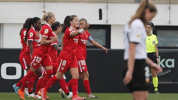 06/03/21 PARTIDO LIGA IBERDROLA FUTBOL FEMENINO 
 
 VALENCIA CF FEMENINO - SEVILLA FC FEMENINO 
 
 ALEGRIA GOL 
 
 
 