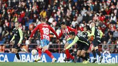 Momento del partido entre el Lugo y el Sporting en la Liga Smartbank.