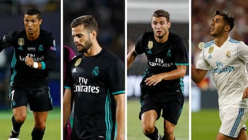 Cristiano, Nacho, Kovacic y Asensio.