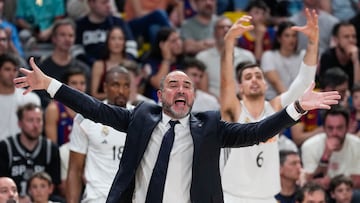 Chus Mato, en un partido del Real Madrid.