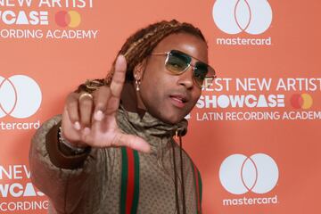 Yotuel Romero durante la alfombra roja de los 'Best New Artist Showcase' de los Latin Grammy.