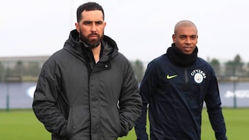 Claudio Bravo se presentó en los entrenamientos del City
