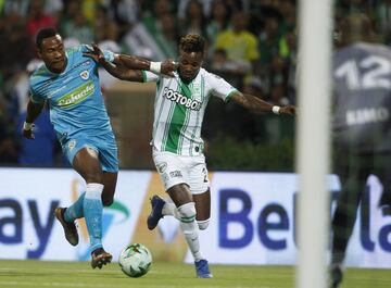 Cristian Blanco, en propia puerta, y Diomar Díaz anotaron los goles de la victoria histórica de Jaguares de Córdoba ante Nacional. Diego Braghieri puso el descuento