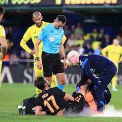 Nico González abandona La Cerámica con muletas