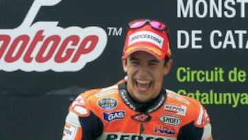Márquez, en un podio.