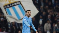 ROME, ITALY - DECEMBER 29: Mario Gila of SS Lazio gestures during the Serie A TIM match between SS Lazio and Frosinone Calcio at Stadio Olimpico on December 29, 2023 in Rome, Italy. (Photo by Emmanuele Ciancaglini/Ciancaphoto Studio/Getty Images)