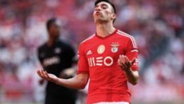 Nicolas Gaitan, en el último partido del Benfica.