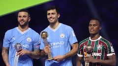 Rodri, Kyle Walker y Jhon Arias