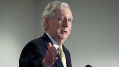 Washington (United States), 21/07/2020.- US Senate Majority Leader Mitch McConnell speaks during a news conference following a Republican policy luncheon on Capitol Hill in Washington, DC, USA, 21 July 2020. Trump administration officials such as White Ho