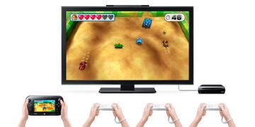 Wii U fue, a grandes rasgos, una "Wii mejorada", y como tal era compatible con sus juegos y muchos de sus accesorios como la barra con sensor o el mando Wiimote