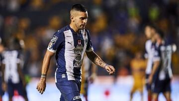 Sebastian Vegas of Monterrey receives red card during the game Tigres UANL vs Monterrey, corresponding to the 16th round match of the Torneo Guard1anes Clausura 2021 of the Liga BBVA MX, at Universitario Stadium, on April 24, 2021.
<br><br>
Sebastian Vegas de Monterrey recibe tarjeta roja durante el partido Tigres UANL vs Monterrey, correspondiente a la Jornada 16 del Torneo Clausura Guard1anes 2021 de la Liga BBVA MX, en el Estadio Universitario, el 24 de Abril de 2021.