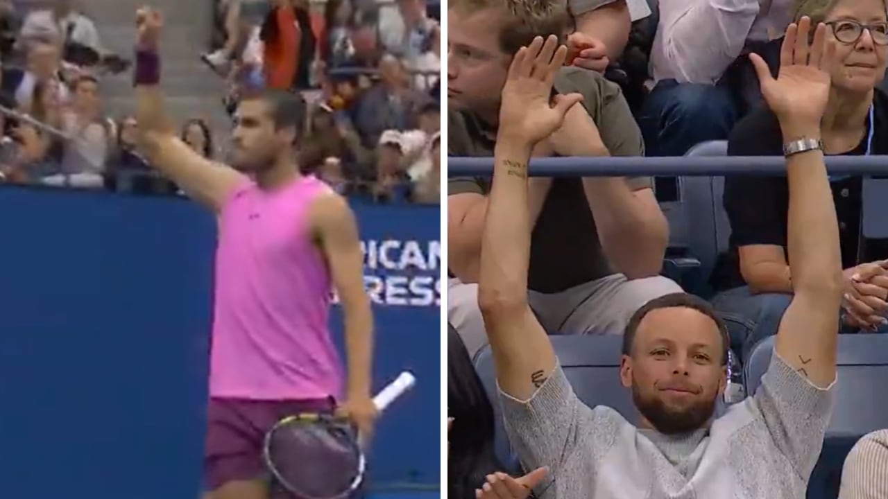 El mejor punto de la final y una reacción de Curry inolvidable: ¡qué bueno eres, Alcaraz!