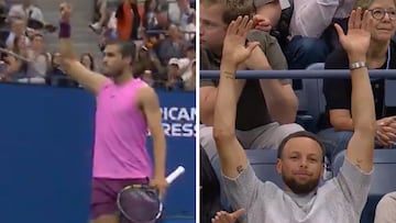 El mejor punto de la final y una reacción de Curry inolvidable: ¡qué bueno eres, Alcaraz!