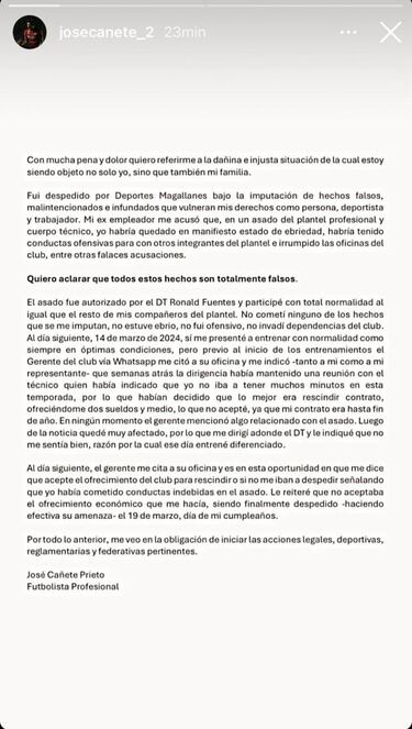 Su despido sacudió al fútbol chileno y así se defiende: “Vulneran mis derechos como persona y deportista”
