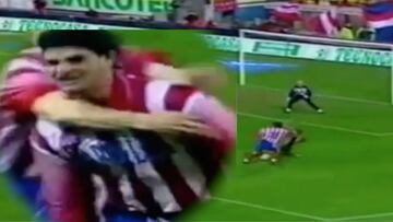 El golazo que el Atlético le anotó a Roma en la Copa UEFA