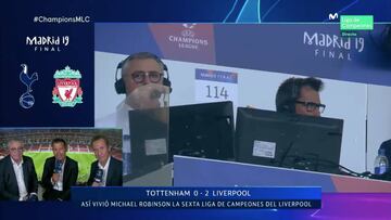 La emotiva reacción en directo de Michael Robinson a los goles de su Liverpool