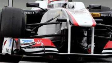 Pérez, el más rápido de la pretemporada en Barcelona